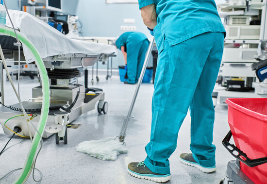 antimicrobial flooring in a hospital
